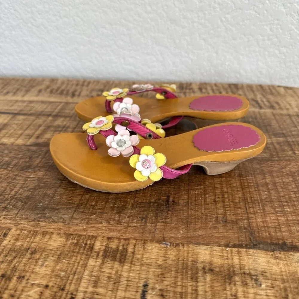Gymboree Girl's Tea Time Afternoon Dragonfly Wooden Sandals Size 13